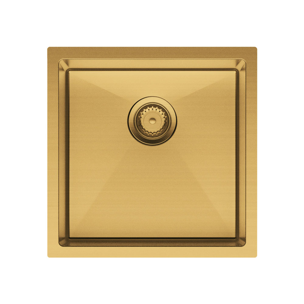 Fienza Hana Single Bowl Sink 32L Rugged Brass Inc Sink Protect 450X450X200mm