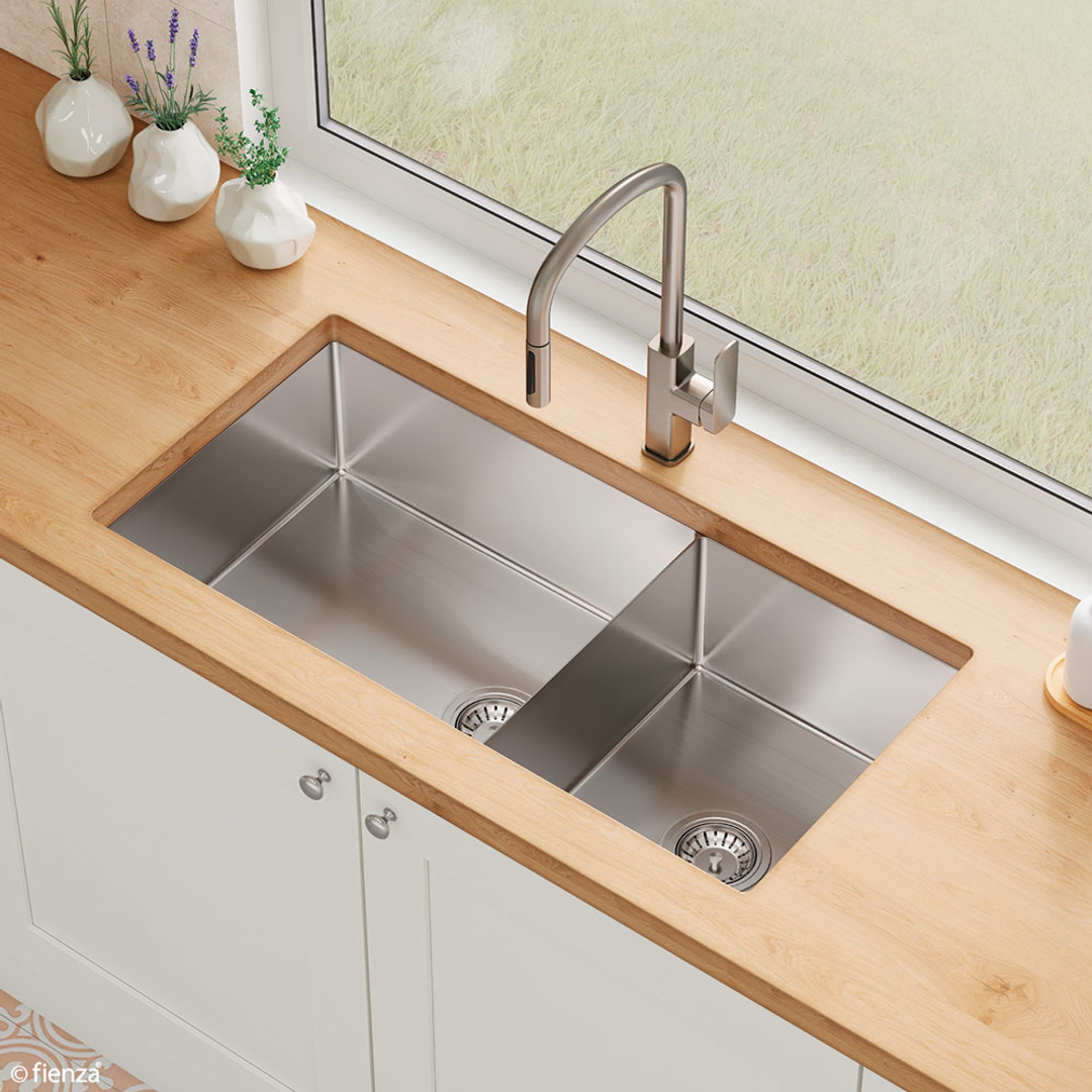 Fienza Hana Double Kitchen Sink - 40L/27L