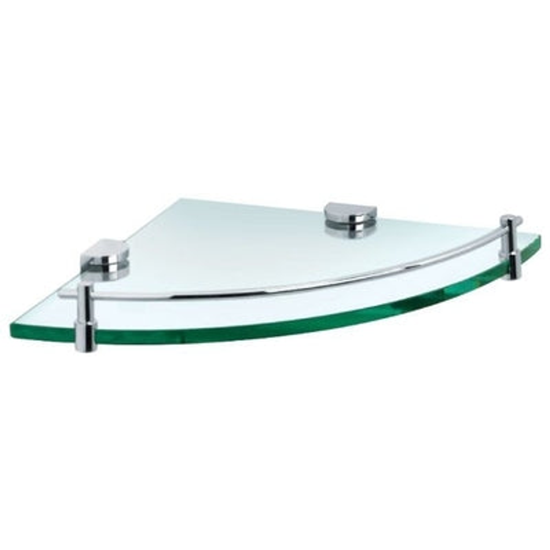 Con-Serv 700 Series Glass Corner Shelf With Barrier Ba739C