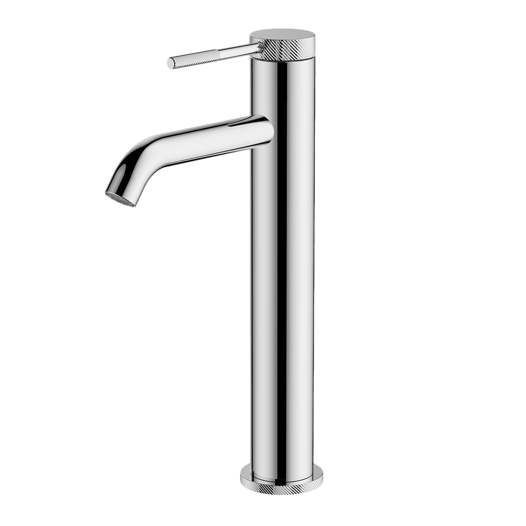 ABEY POCO KNURLED HI BASIN MIXER CHROME