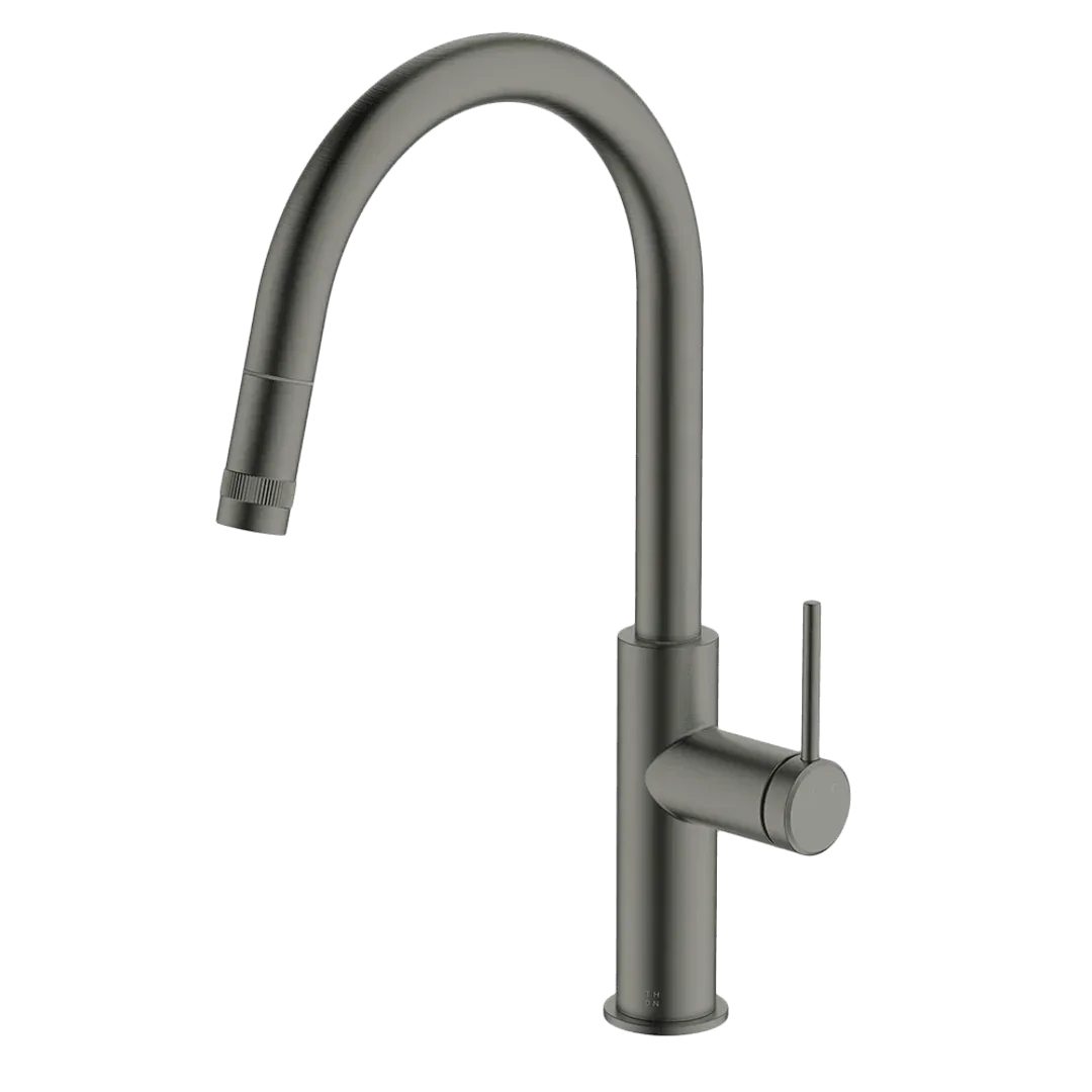 ABEY POCO PULLOUT KITCHEN MIXER GUN METAL 6K1-GM - Burdens Plumbing