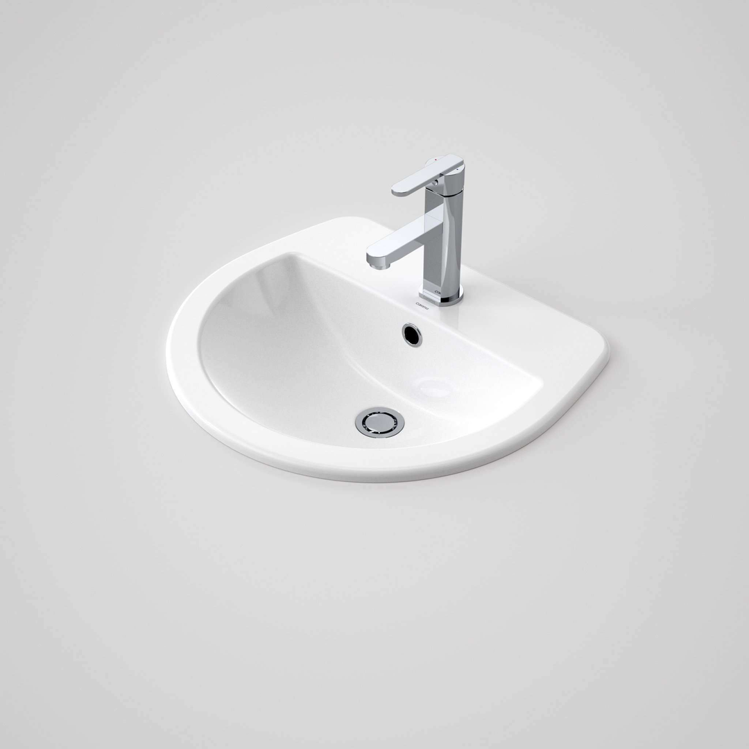 Caroma Cosmo Vanity Basin 500mm X 440mm 1 Tap Hole White