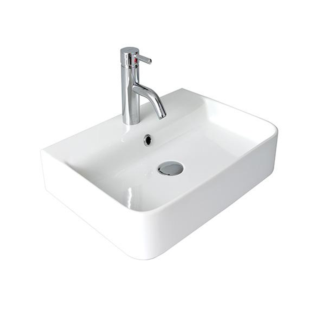 Seima Limni Wall Or Above Counter Basin White 1 Tap Hole Sbc-015