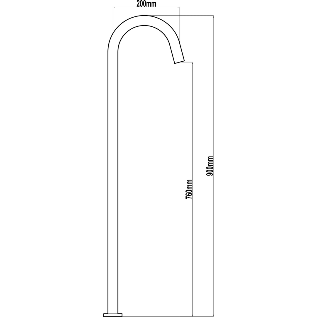 Harmony Senza Bath Filler Standing Chrome