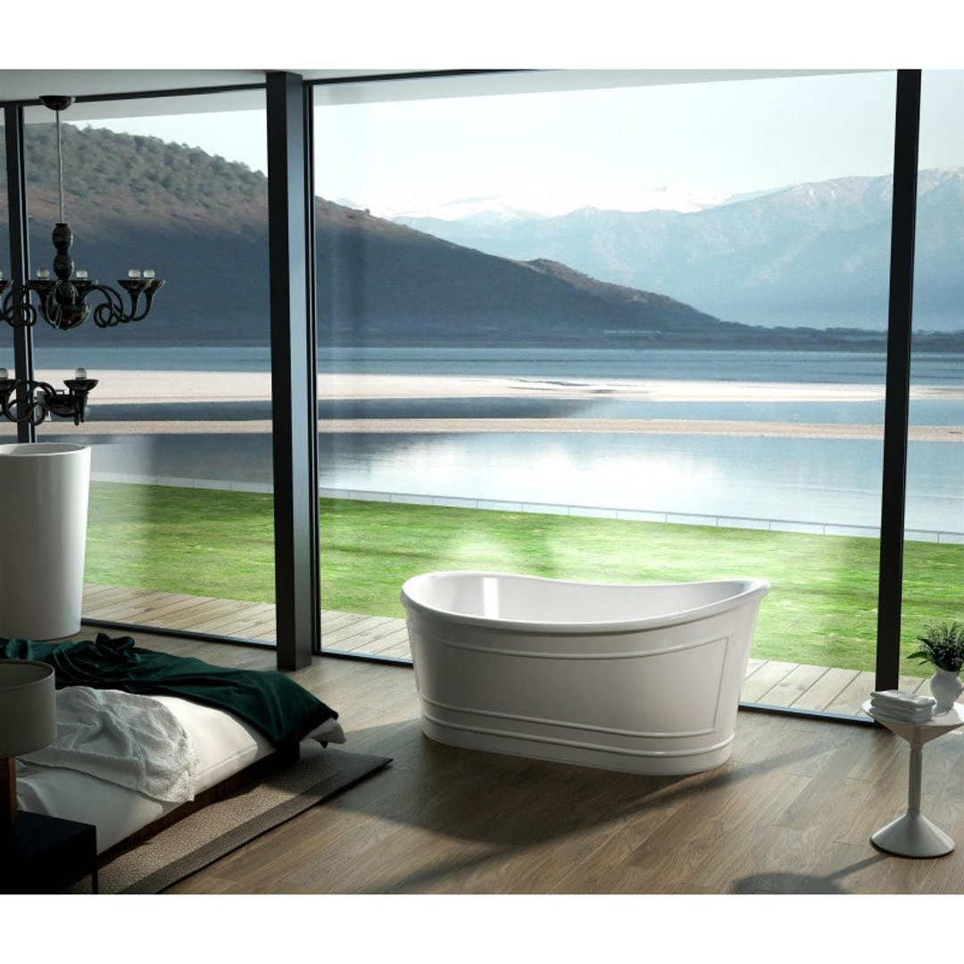 Belbagno Ritz Freestanding Bath Matt White 1500mm