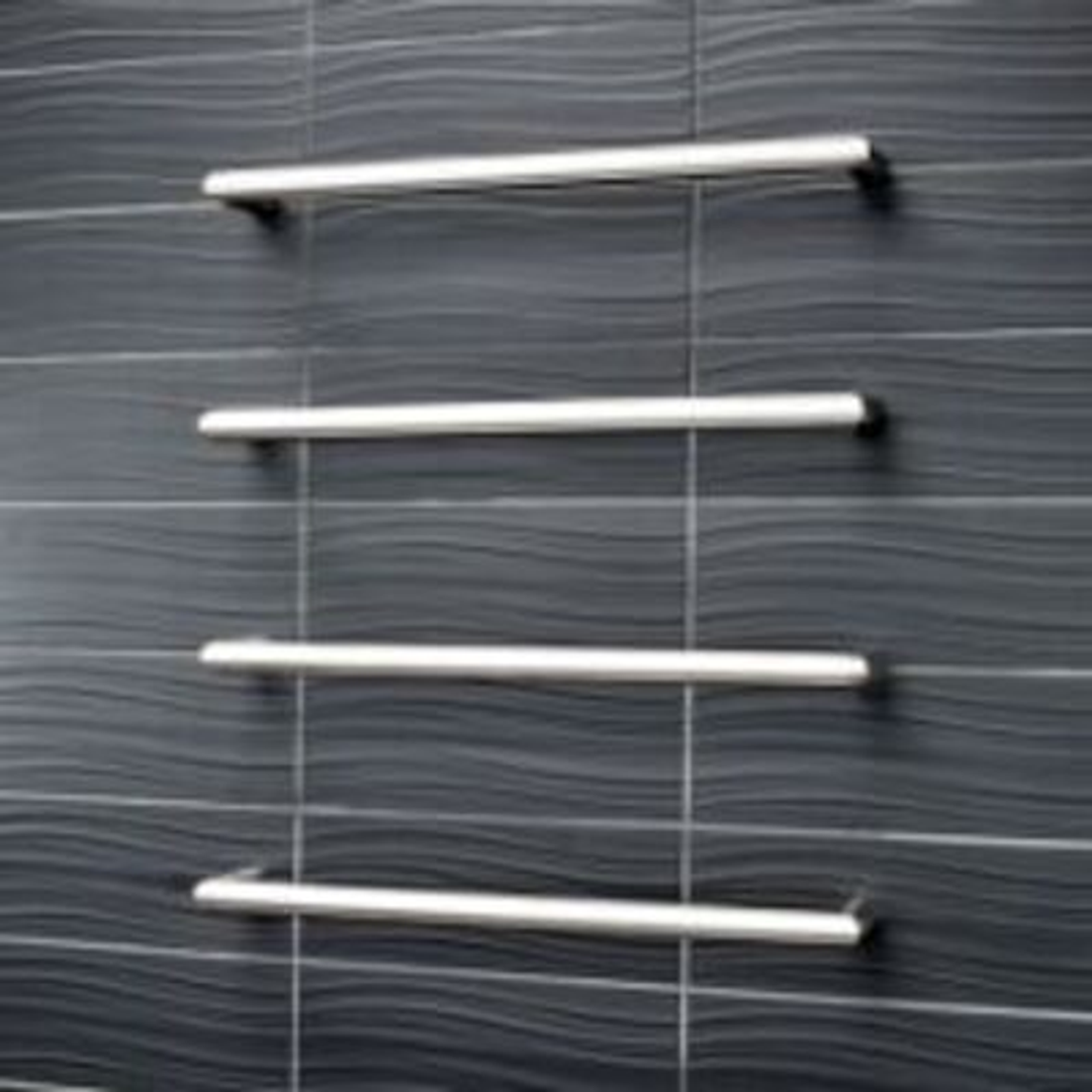 Radiant Heated Single Towel Rail 650 X 90 Brushed S/S