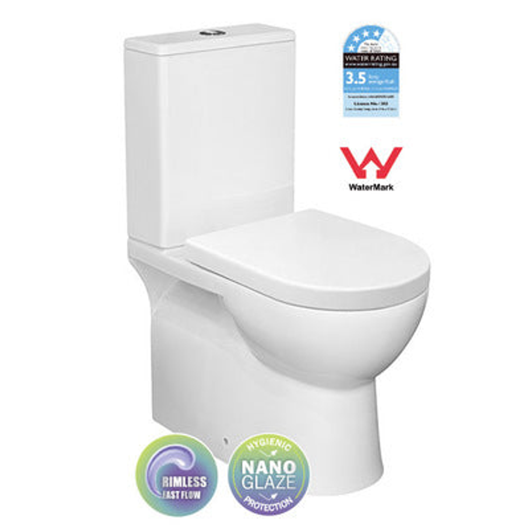 Best Bm T6016 Back To Wall Rimless Toilet Suite White