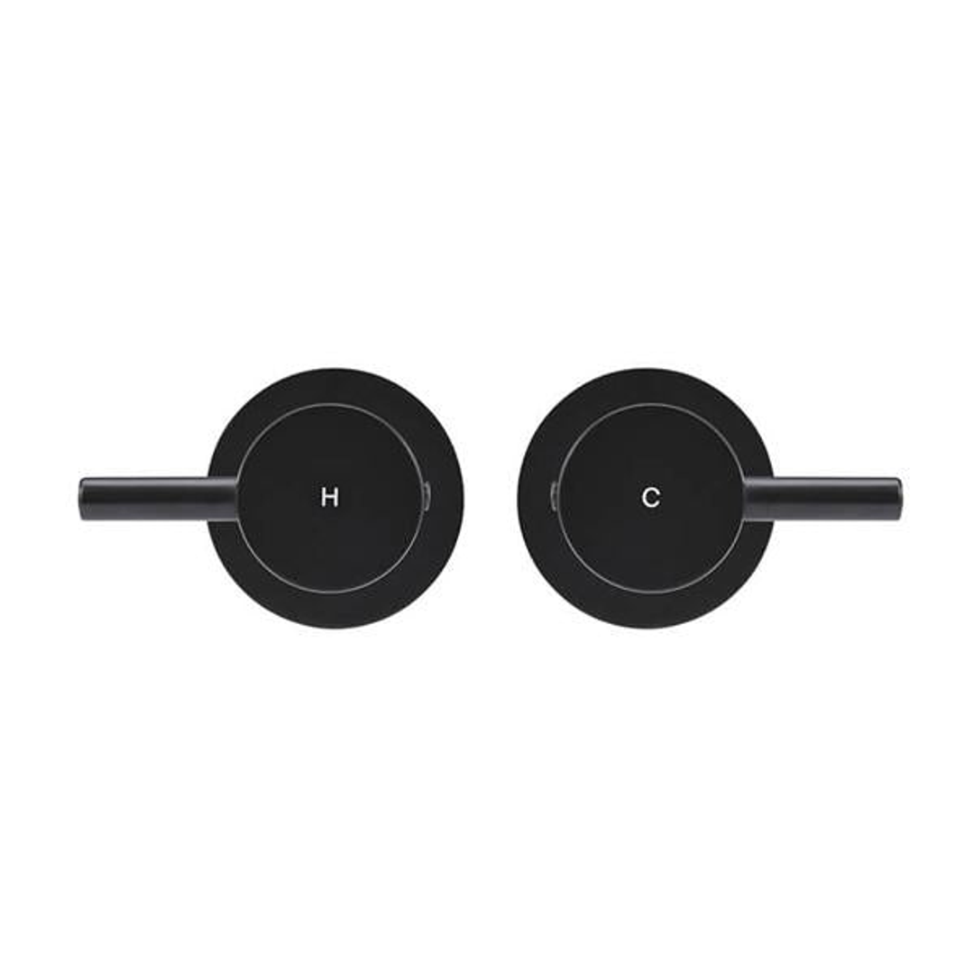 Meir Round Quarter Turn Wall Top Assemblies Matte Black