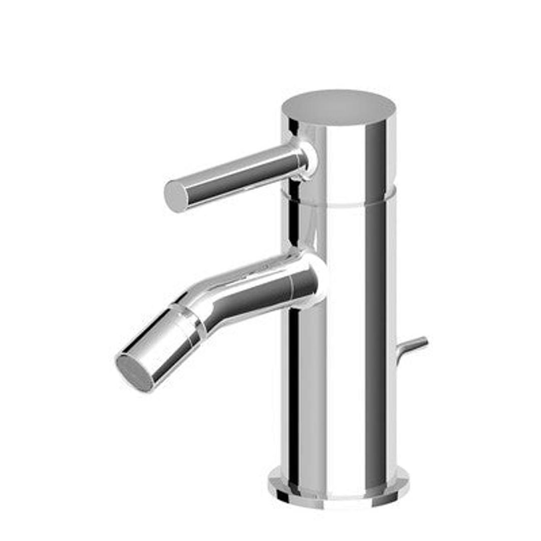 Zucchetti Pan Bidet Mixer Satin Chrome W/Pop-Up Waste