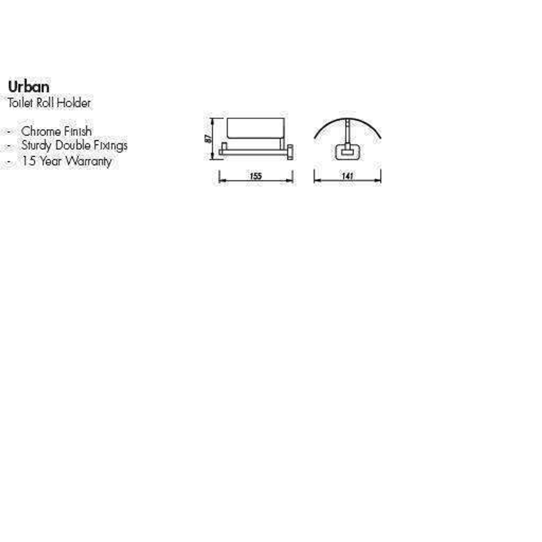 Aspire Urban Toilet Roll Holder Chrome **68011**