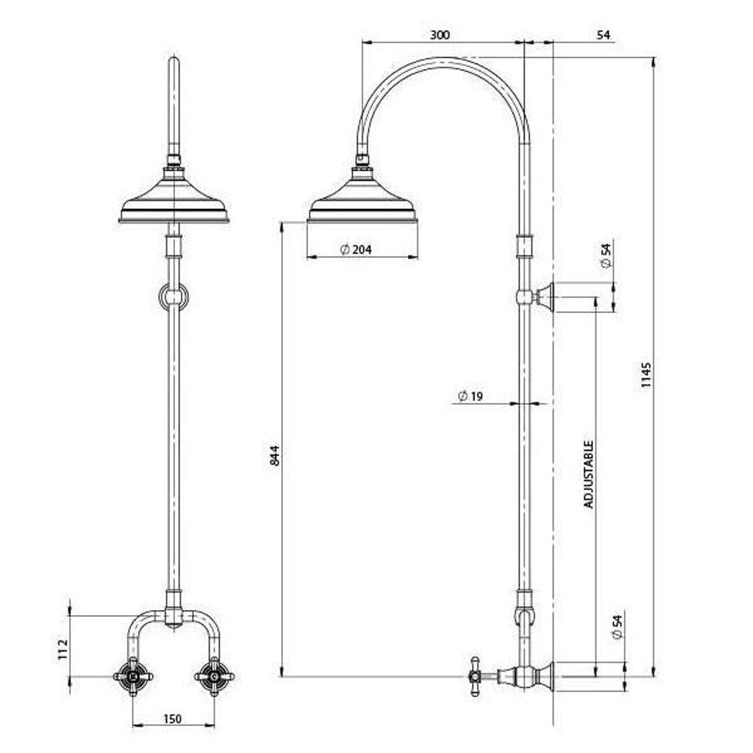 Phoenix Nostalgia Exposed Shower Set