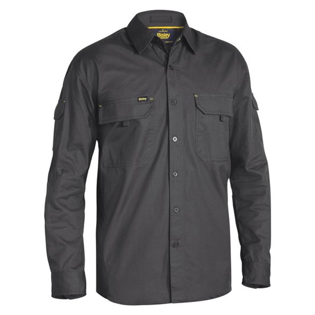 Bisley X Airflow Ripstop Ls Shirt Charcoal