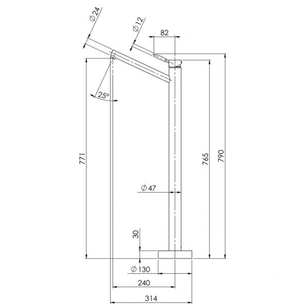 Phoenix Vivid Floor Mounted Bath Mixer - Chrome