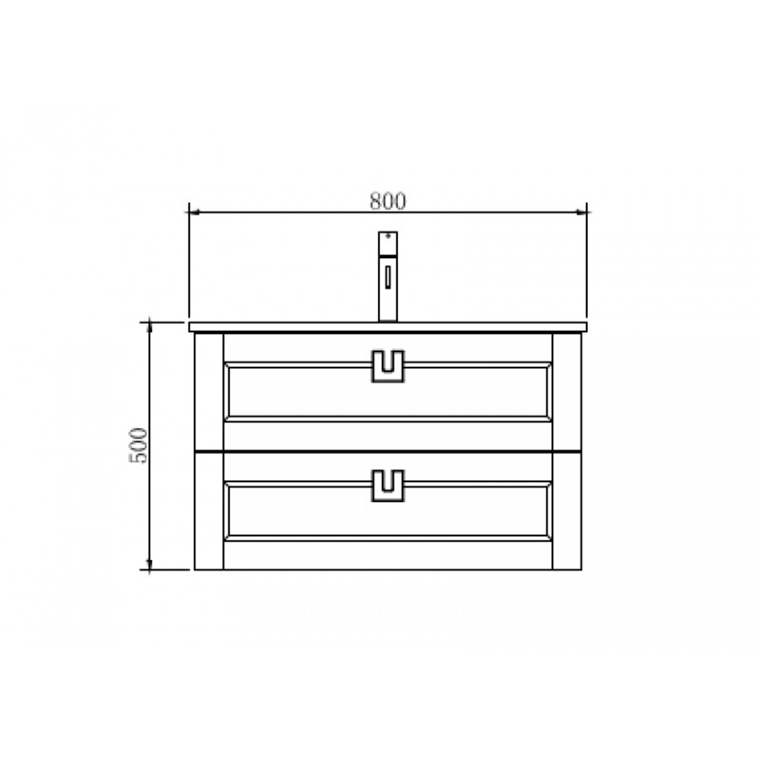 Belbagno Manhattan 800mm Wall Hung Vanity White Oak Man-800-W-Wo
