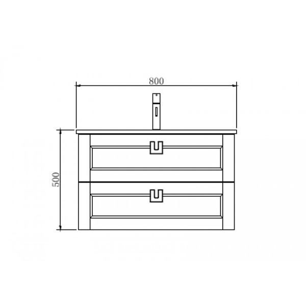 Belbagno Manhattan 800mm Wall Hung Vanity White Oak Man-800-W-Wo