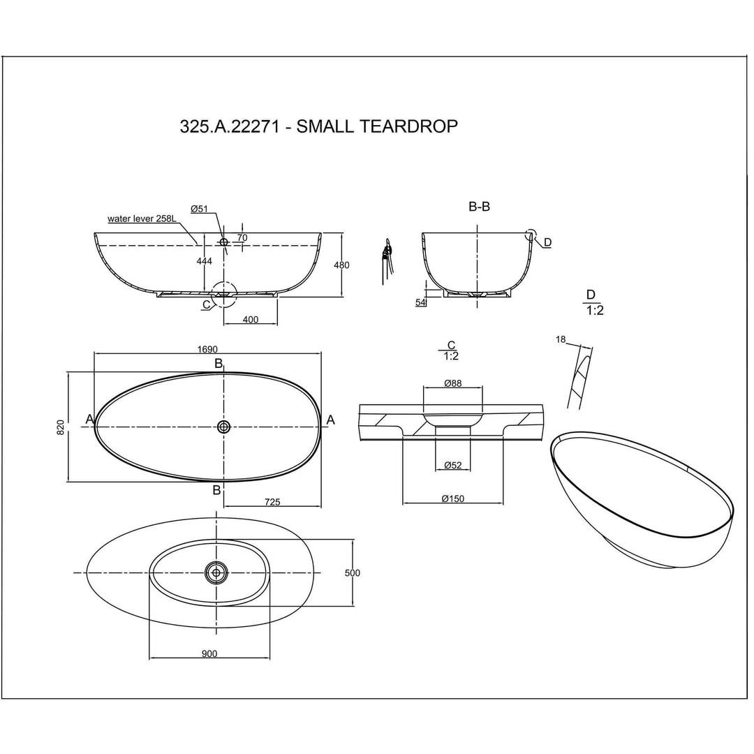 Abey Barwon Tear Drop 1910mm