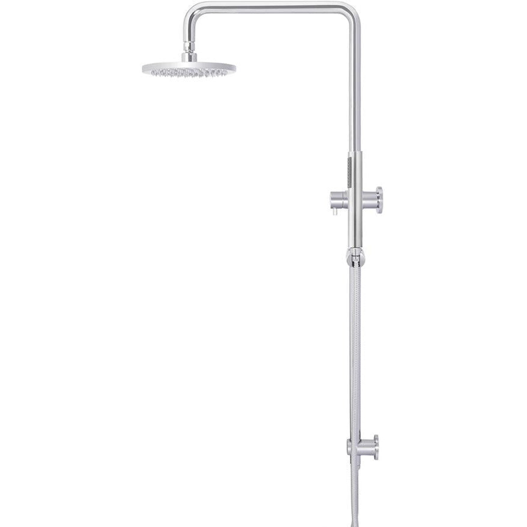 Meir Round Combination Shower Rail 200mm Rose & Hand Shower - Chrome