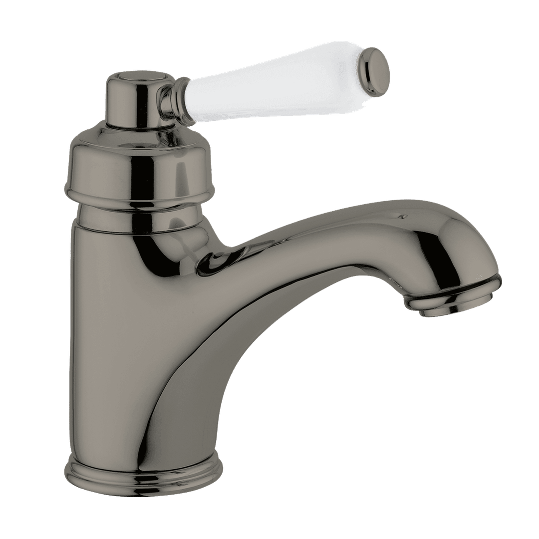 Abey Provincial Single Lever Basin Mixer Porc Handle Bronze