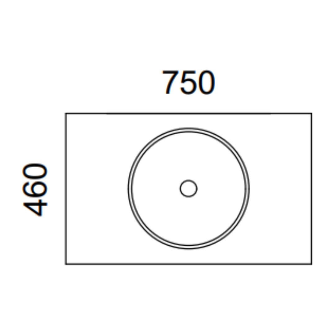 Timberline Kingsley Wall Hung Vanity 750mm