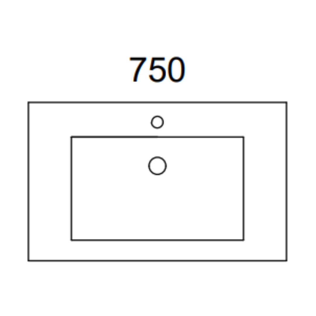 TIMBERLINE KANSAS VANITY 900MM CENTRE WG BASIN SILKSURFACE AC TOP WALL HUNG
