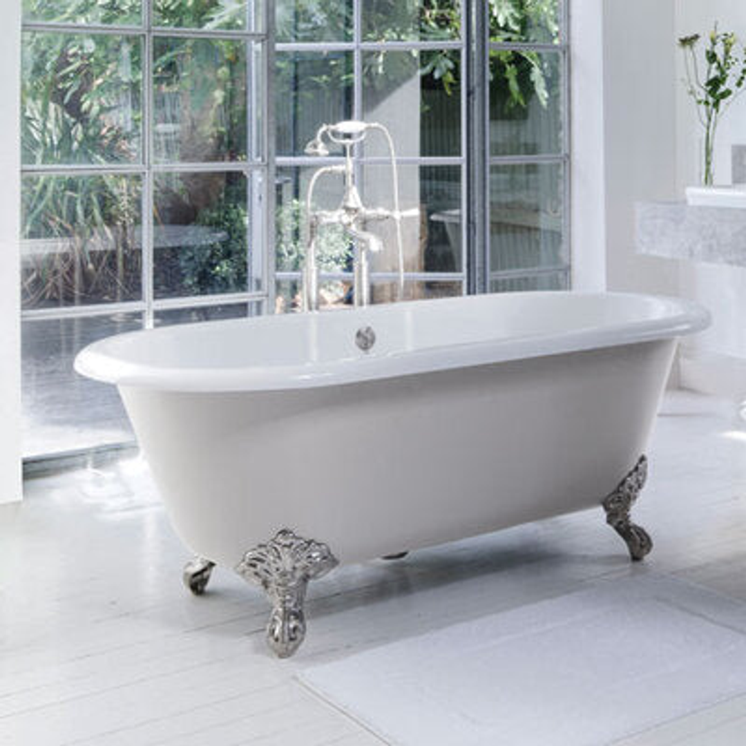 V+A Cheshire Freestanding Bath Adjustable Polished Chrome Ball & Claw Feet 1744mm