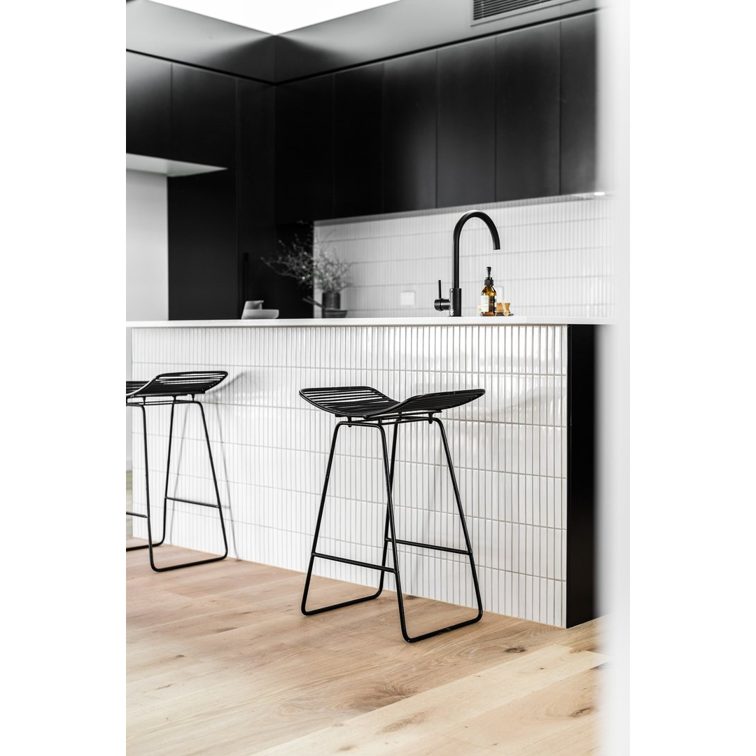 Meir Round Gooseneck Kitchen Mixer Tap Matte Black