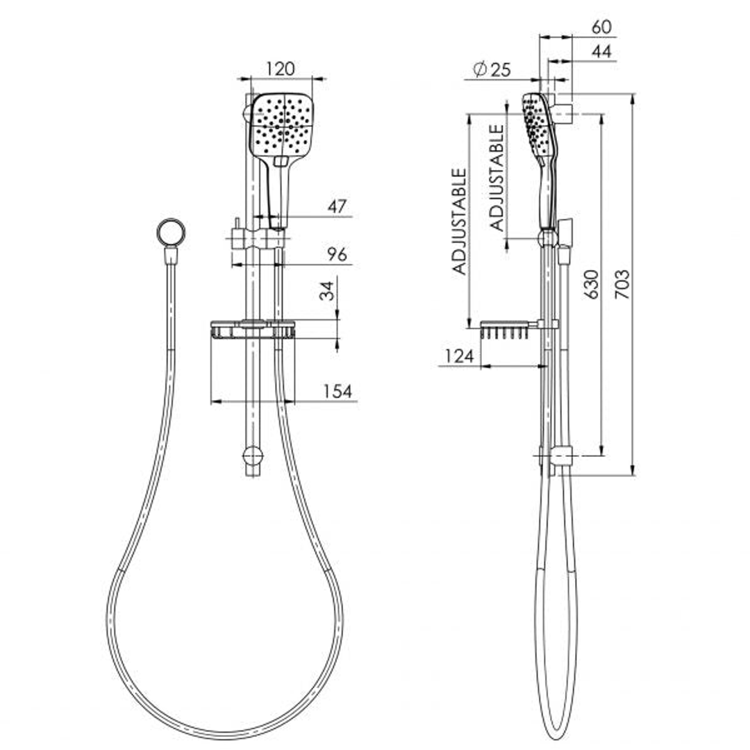 Phoenix Rush Rail Shower