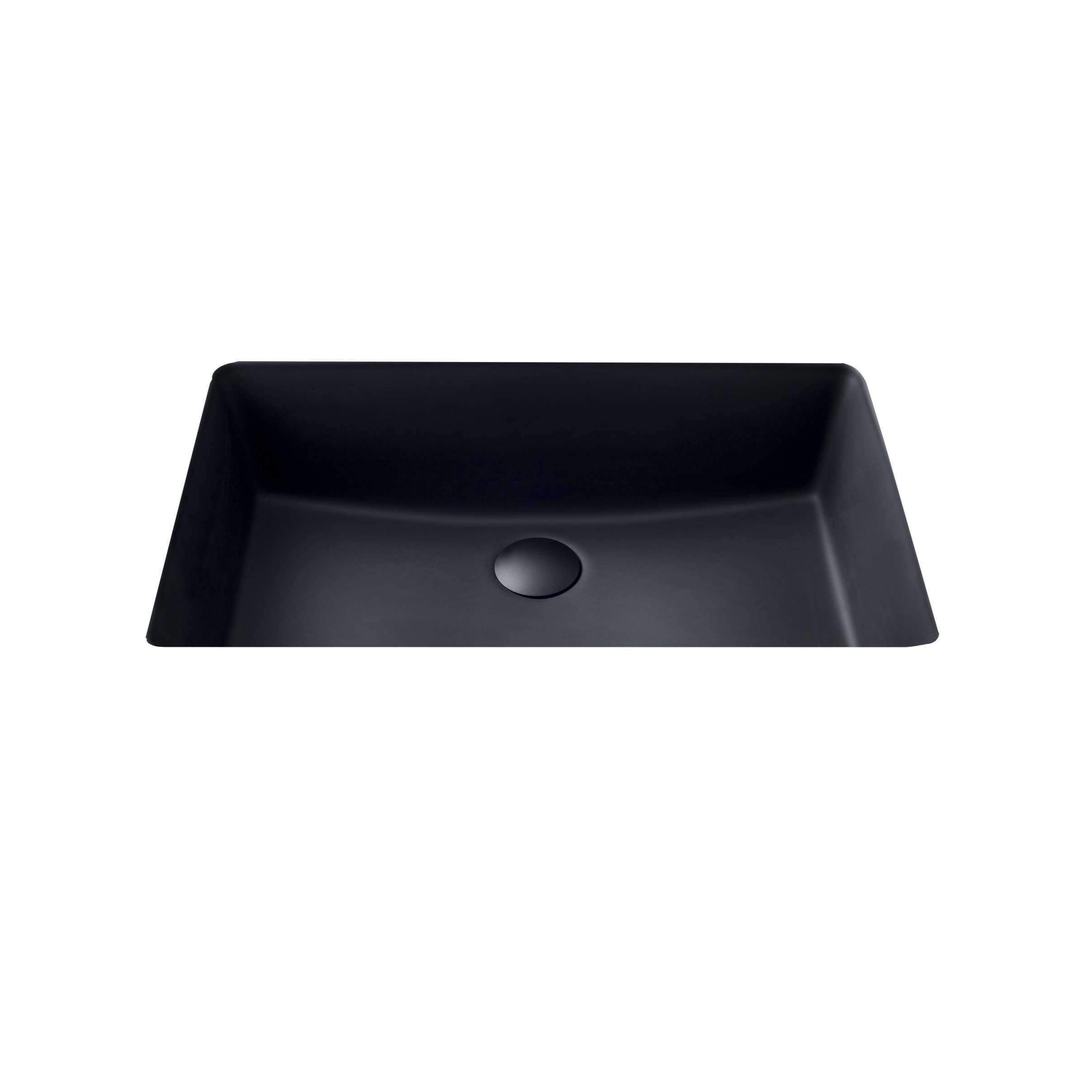 Seima Plati Undermount Basin 550 X 350 Black With Overflow Sbc-204K