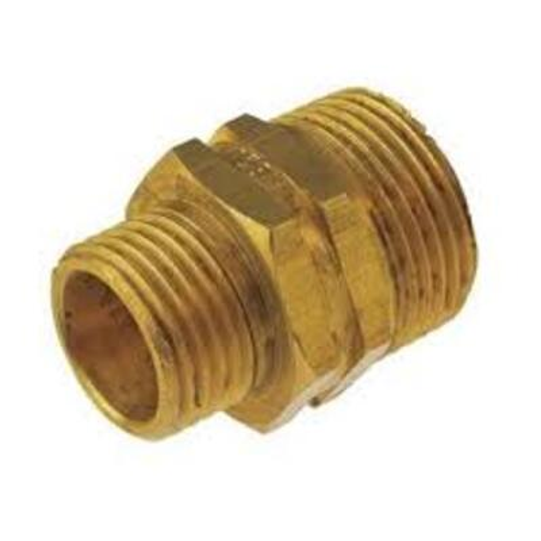BRASS NIPPLE HEX REDUCING 9MM MI X 3MM MI