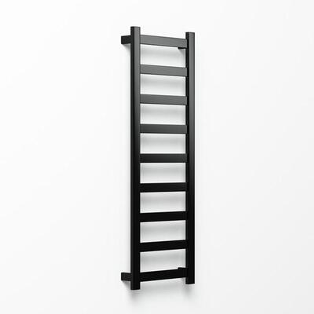 Hybrid 1320 Heated Ladder-132 X 45Cm In Matt Blk(Avenir P#:Hyh-132X45 Mb)