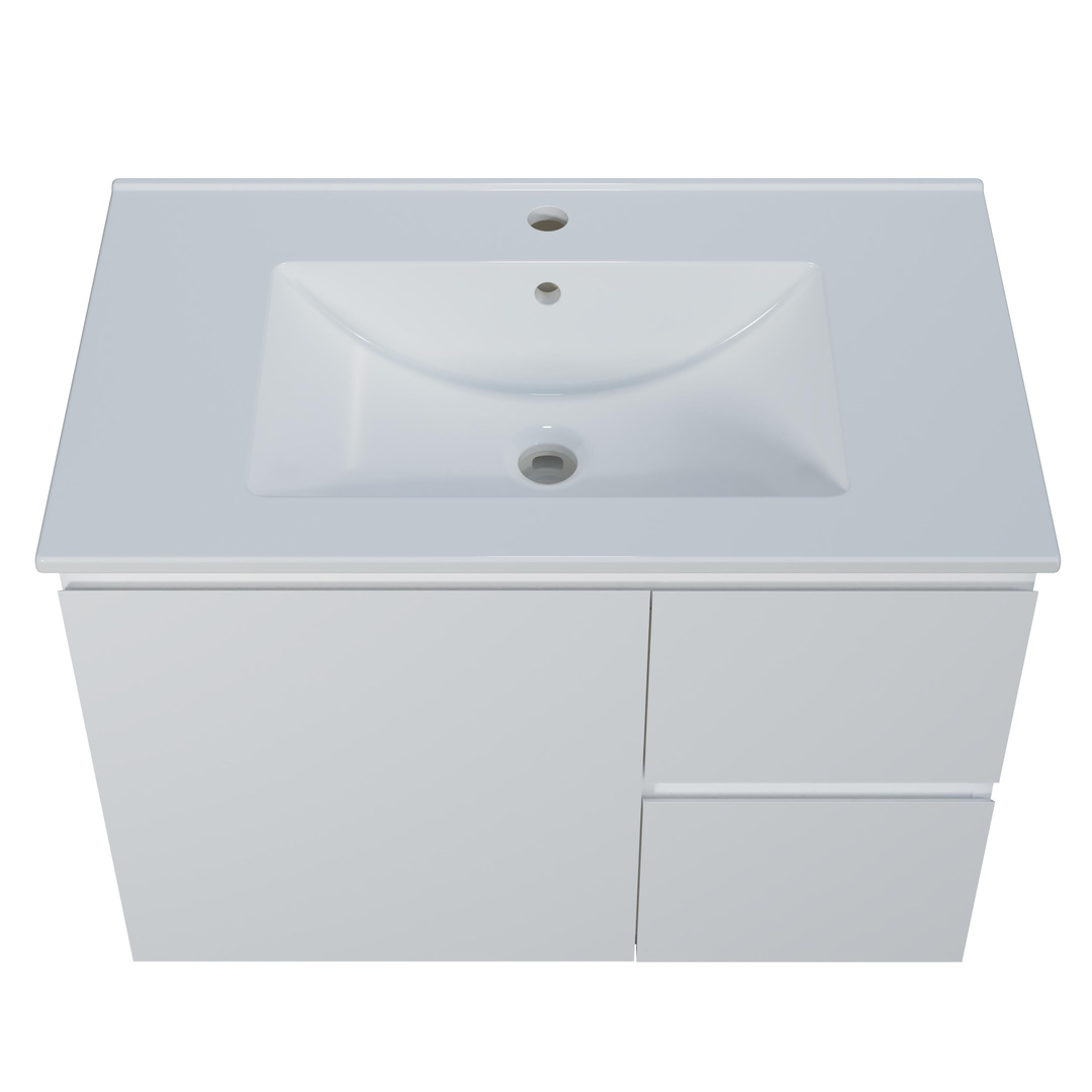 Harmony Vanity 750mm, Centre Bowl Alpha Top, Wall Hung