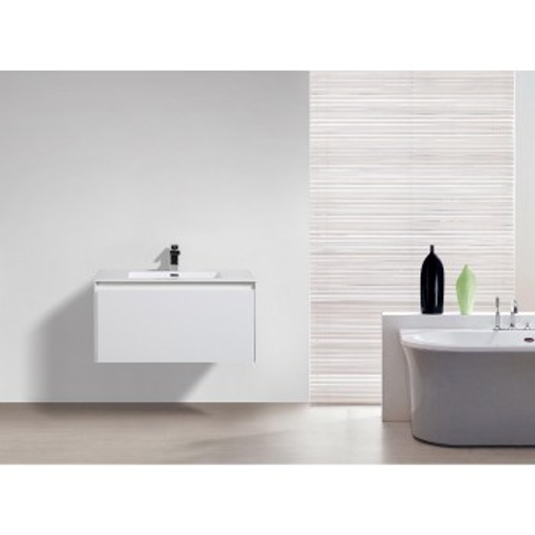 Belbagno Prado Gloss White 750mm Wall Hung Vanity 750 X 480 X 450