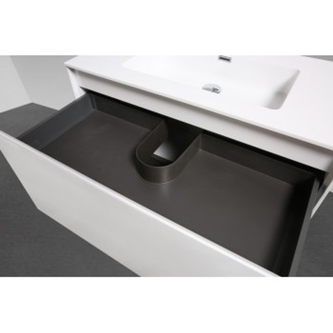 Belbagno Prado Gloss White 750mm Wall Hung Vanity 750 X 480 X 450