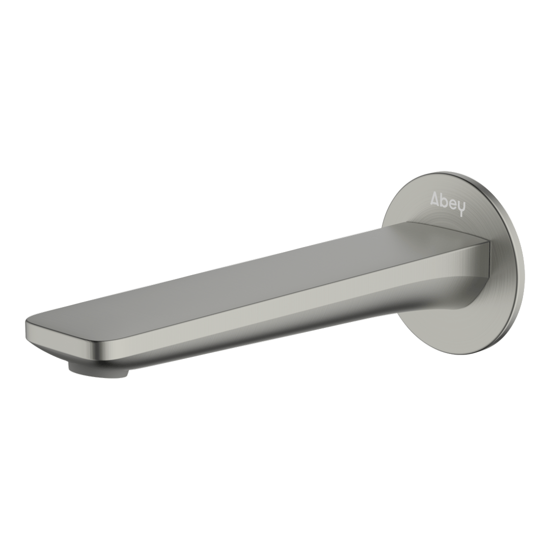 Abey Vela 165Mm Wall Spout Brushed Nickel
