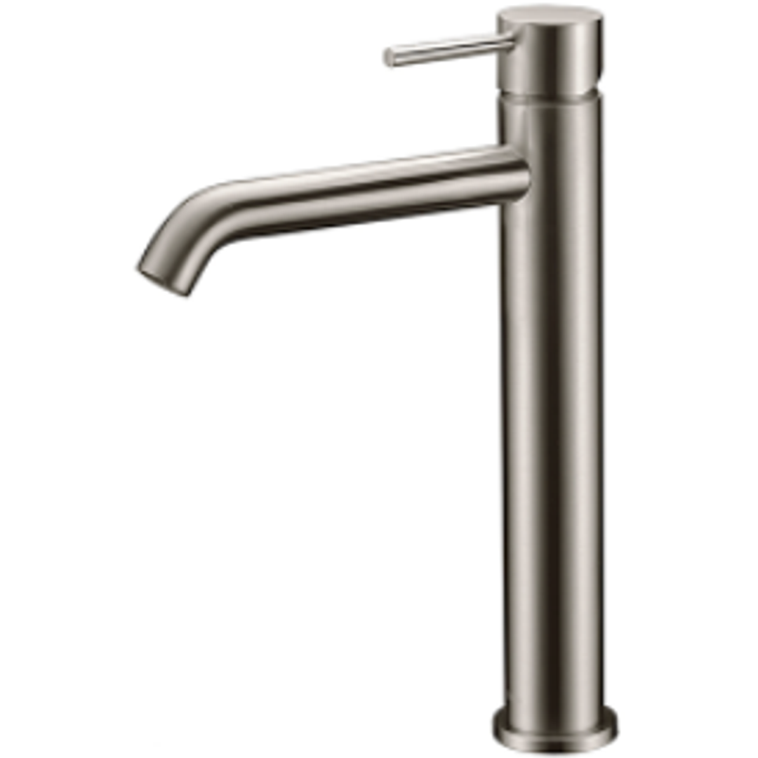 Bella Vista Ikon Hali Highrise Basin Mixer Brushed Nickel
