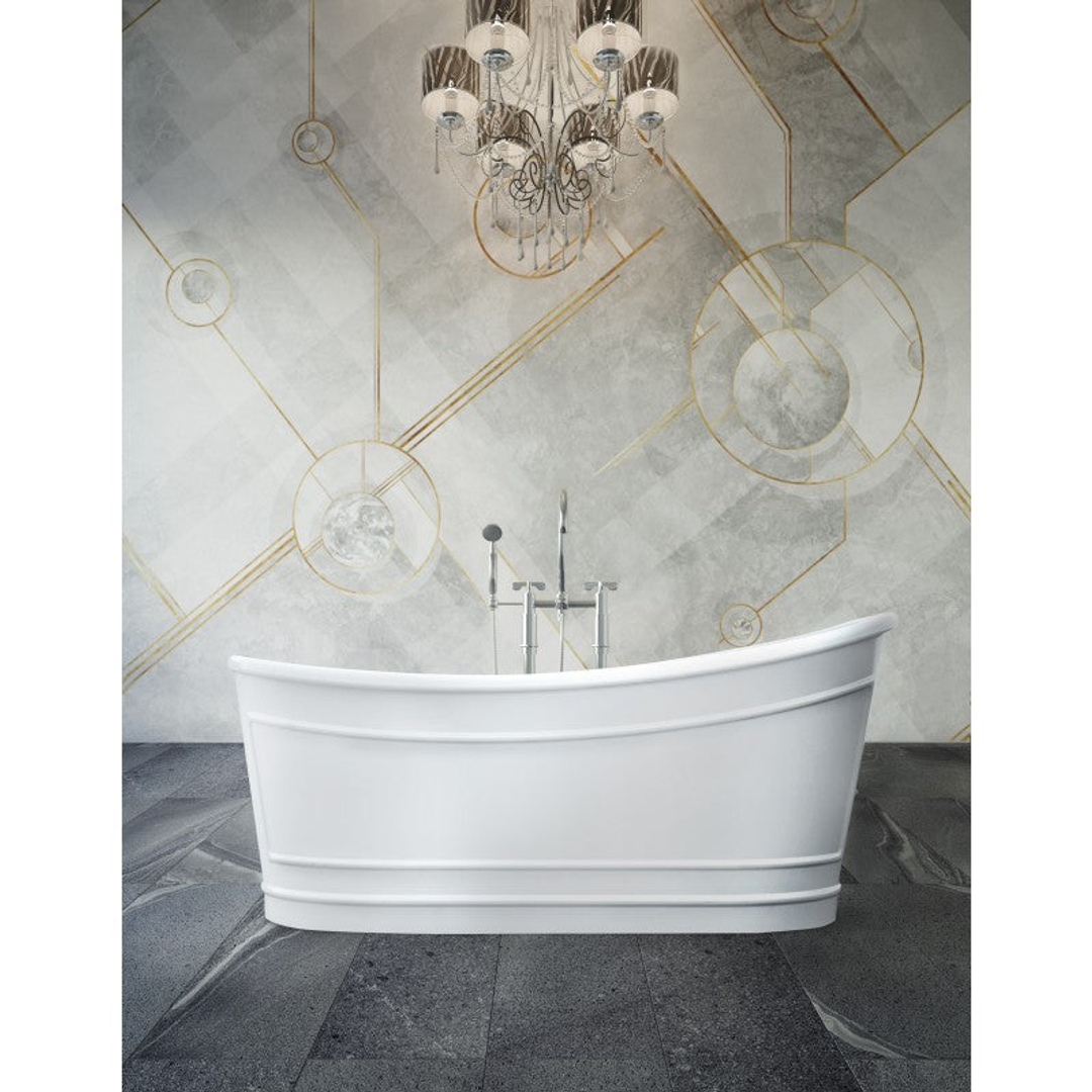 Belbagno Ritz Freestanding Bath Matt White 1500mm