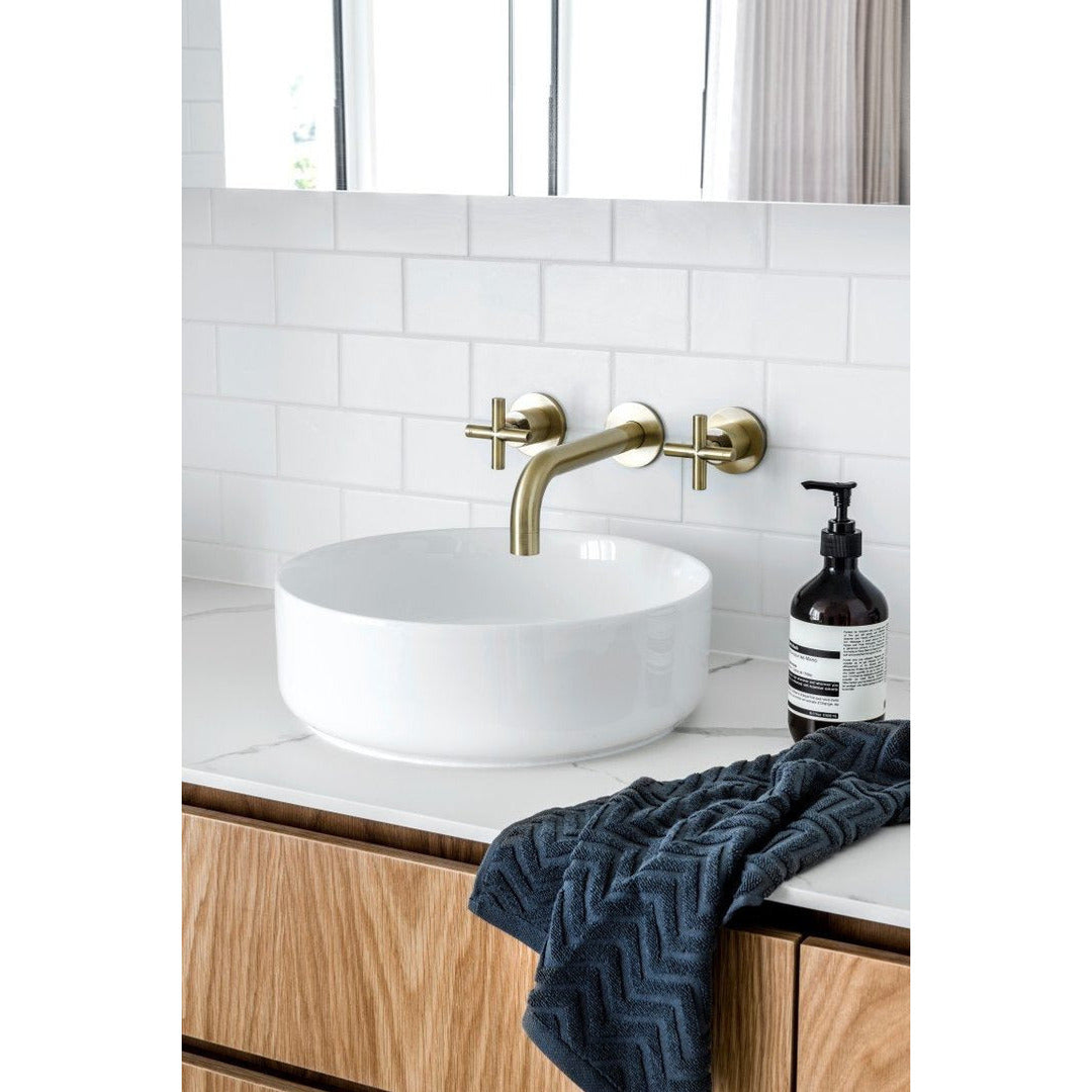 Meir Tiger Bronze Round Curved Wall Spout 200mm