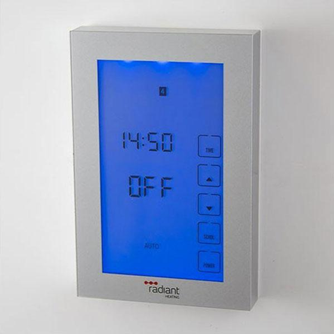 Radiant Premium Range Glass Front Digital Timer Vertical Silver