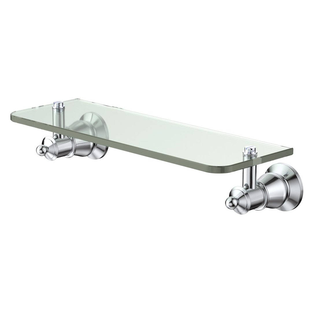 Fienza Lillian Glass Shelf - Chrome