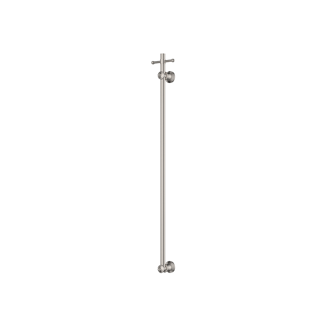Fienza Lillian Vertical Heated Towel Rail With Optional Hook Brushed Nickel 1000X98X92Mm