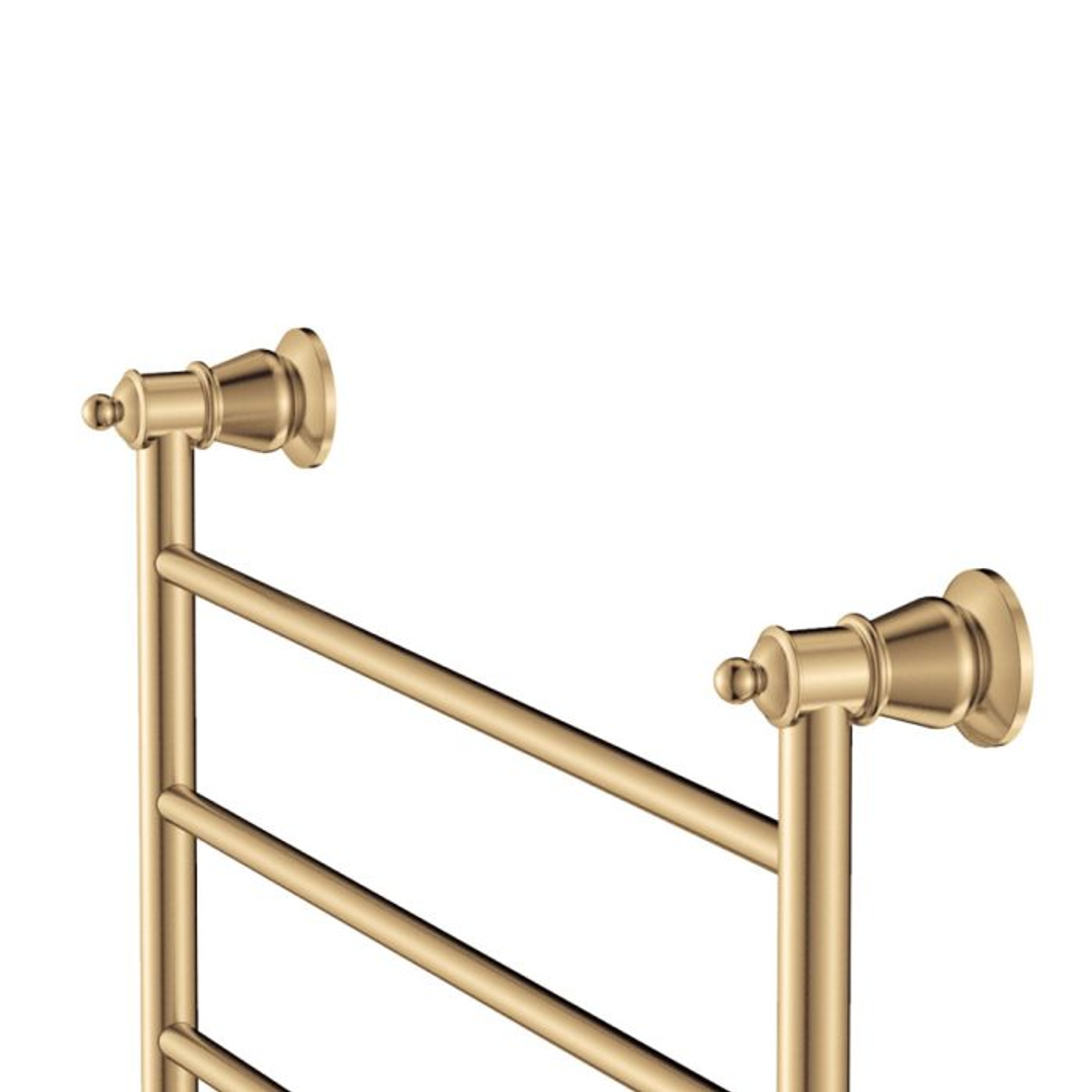Fienza Lillian Heated Towel Rail 6045 Urban Brass 4 Bars 600 X 458 X 95mm