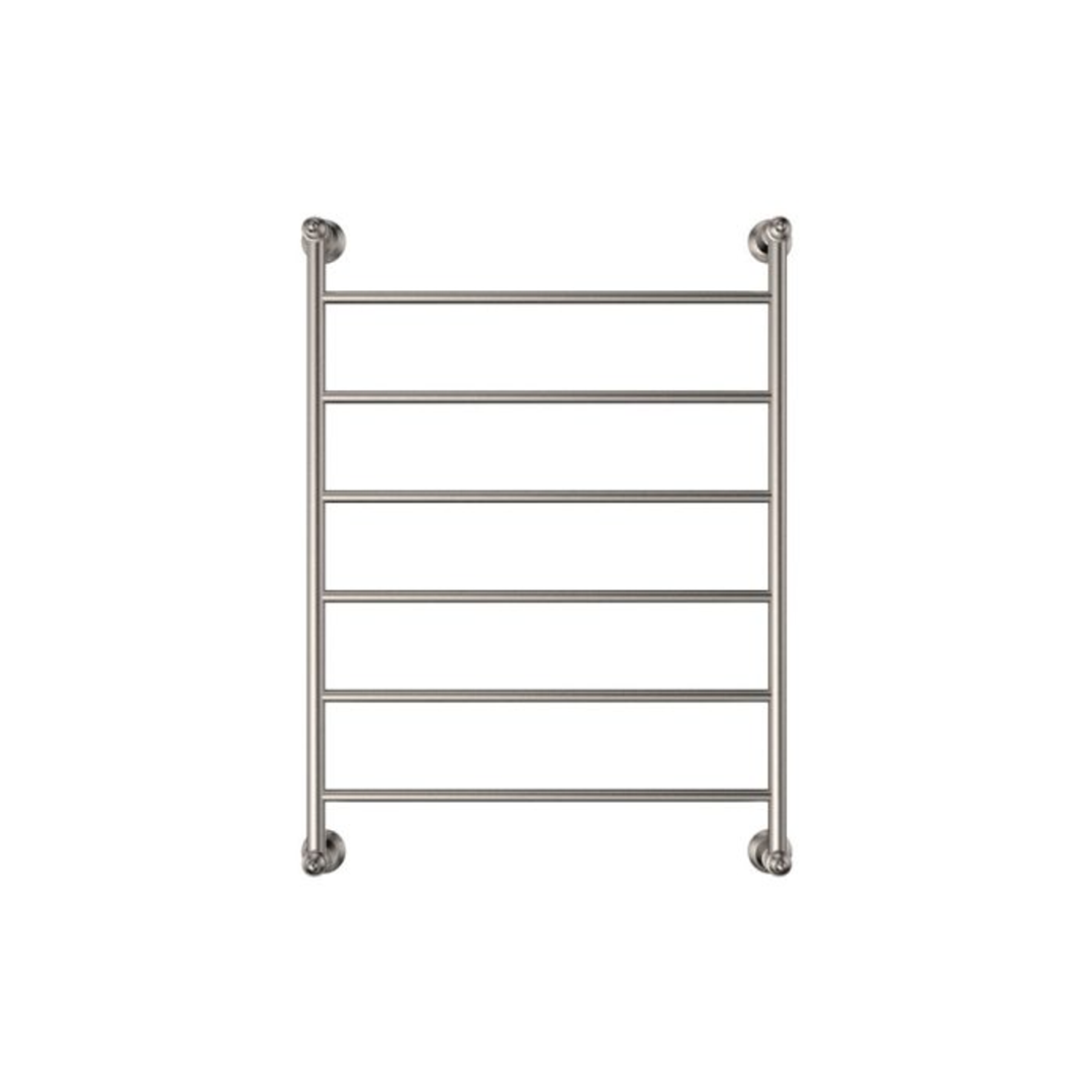 Fienza Lillian Heated Towel Rail 6 Bars 600 X 808 X 95mm - Brushed Nickel