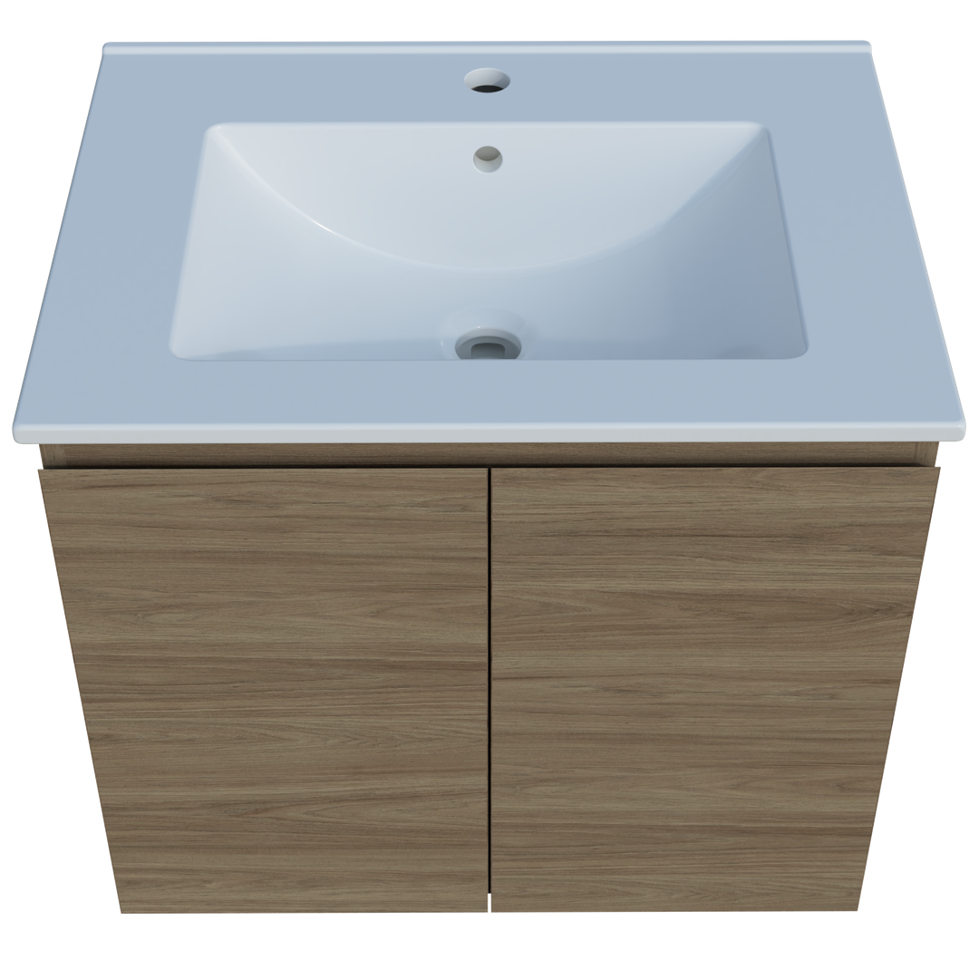 Harmony Vanity 600mm, Centre Bowl Alpha Top, Wall Hung