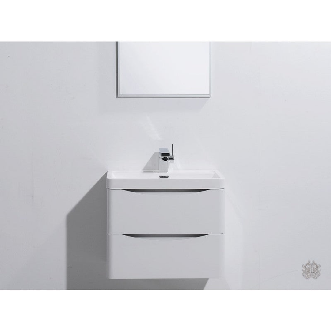 Belbagno Ancona 600mm Wall Hung Vanity Gloss White 600 X 420 X 450