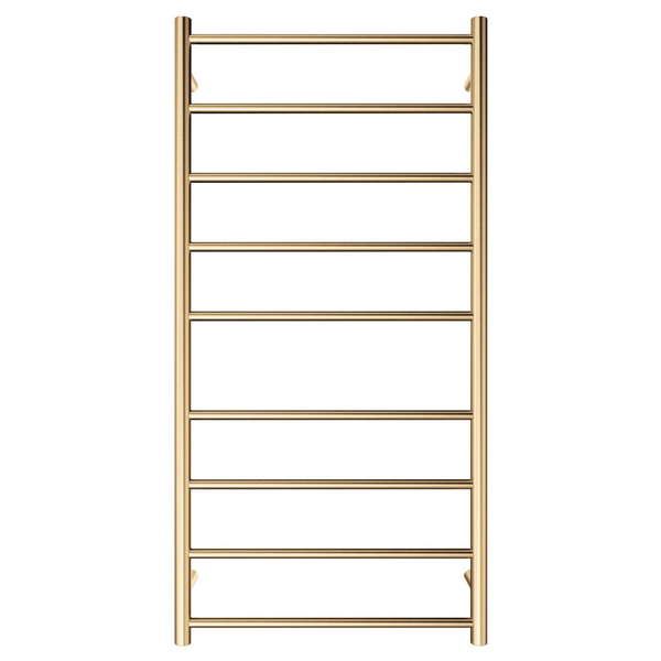 Fienza Isabella Heated Towel Rail 60120 Urban Brass 9 Bars 600 X 1200 X 122Mm