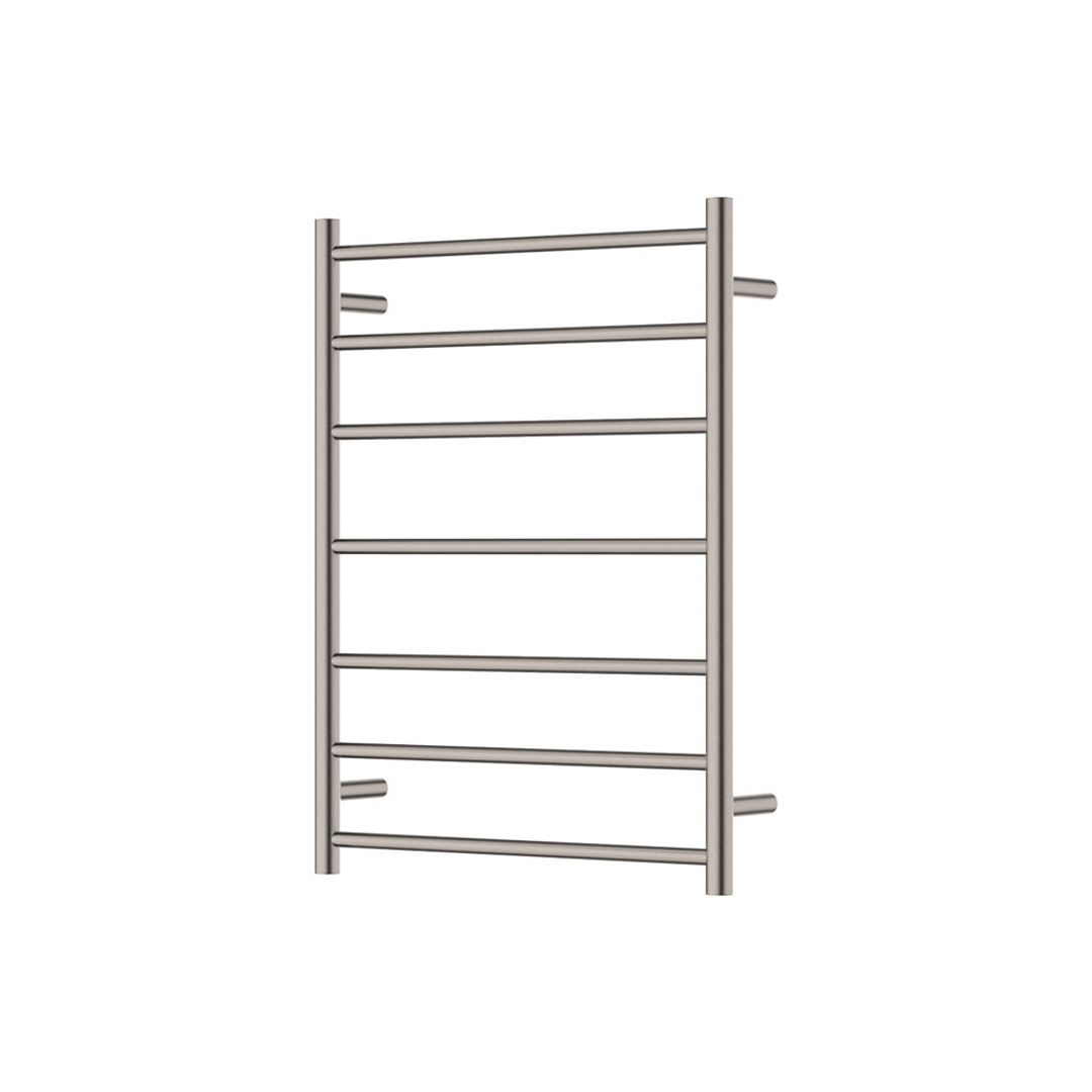 FIENZA ISABELLA HEATED TOWEL RAIL 6080 BRUSHED NICKEL 7 BARS 600 X 800 X 122MM