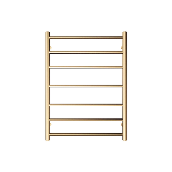 Fienza Isabella Heated Towel Rail 6080 Urban Brass 7 Bars 600 X 800 X 122mm