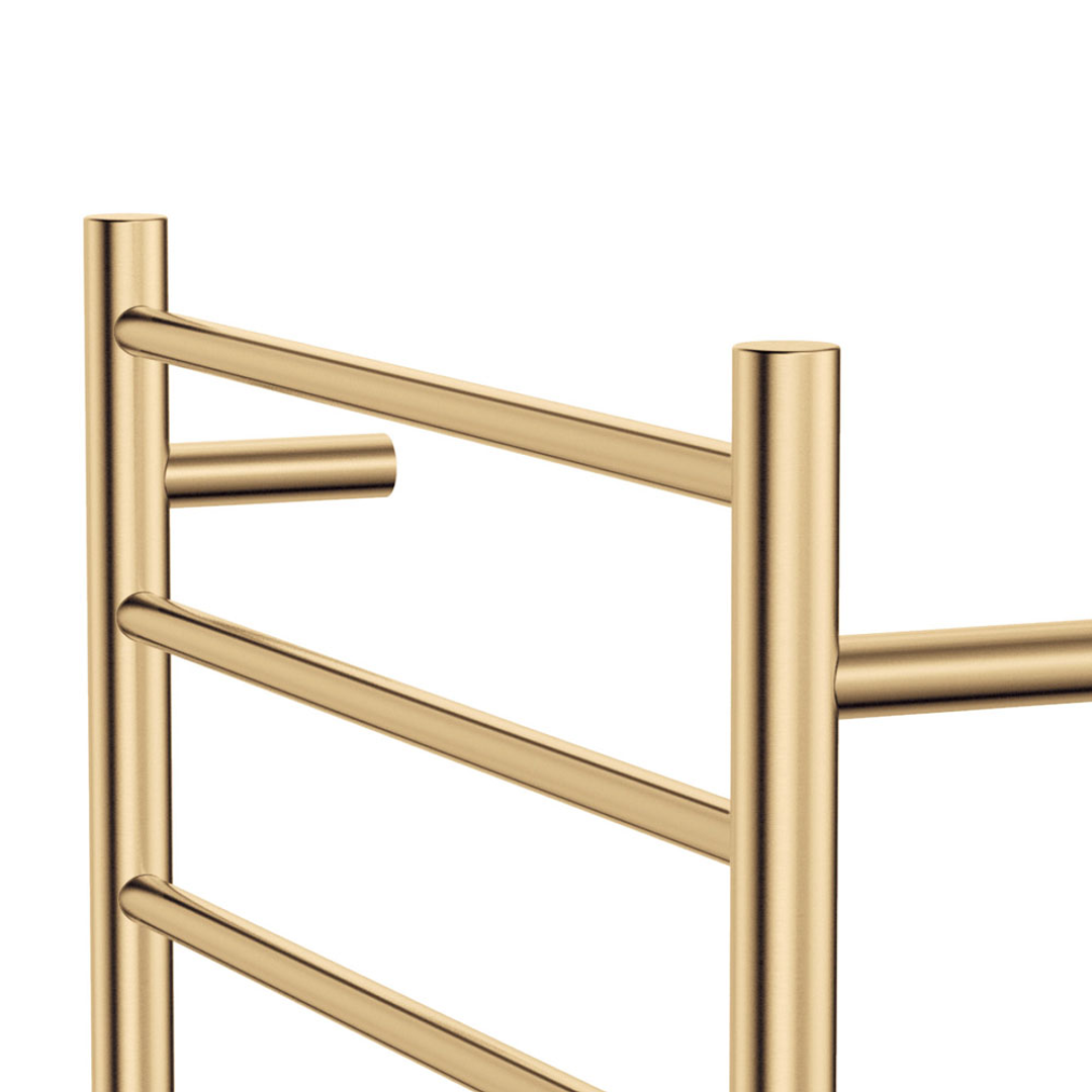Fienza Isabella Heated Towel Rail 6080 Urban Brass 7 Bars 600 X 800 X 122mm