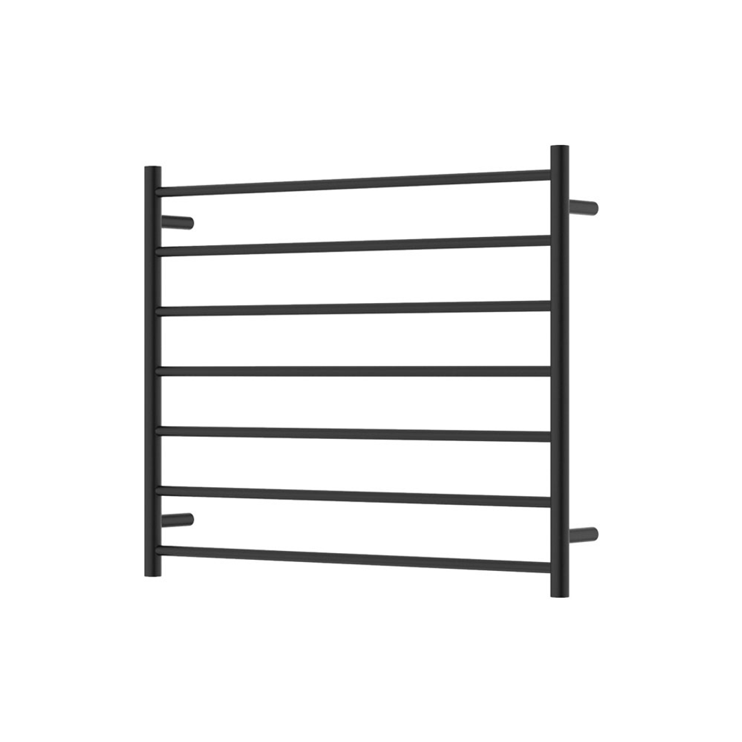 Fienza Isabella Heated Towel Rail 9075 Matte Black 7 Bars 900 X 750 X 122mm