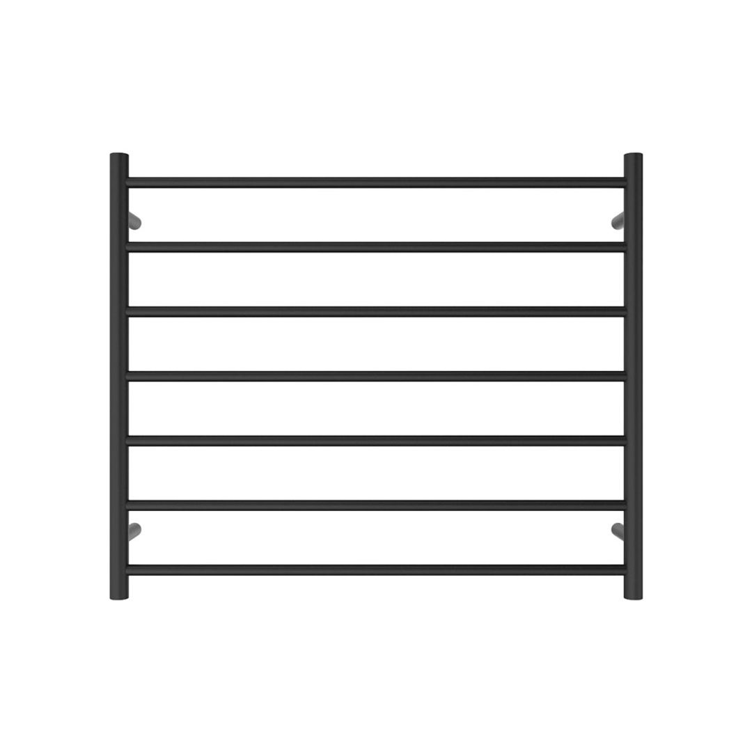 Fienza Isabella Heated Towel Rail 9075 Matte Black 7 Bars 900 X 750 X 122mm